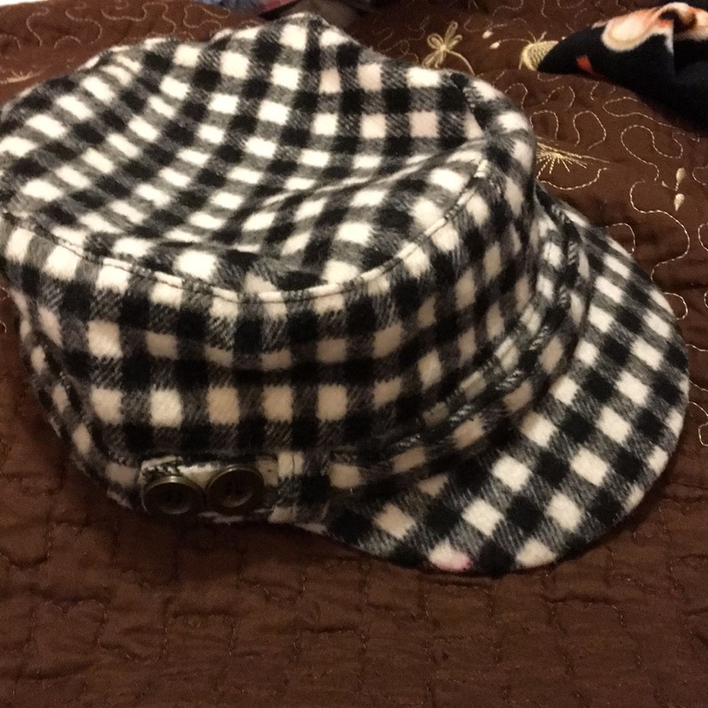 Black and grey beani